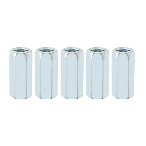 5pcs M12*40 Long Rod Nut Hex Hexagonal Sleeve Nut Standoff Threaded Fasteners (15mm) 1