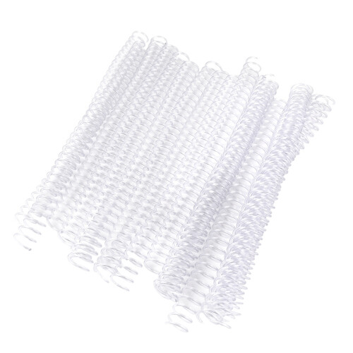 20pcs 30 Hole LoosE leaf Plastic Binding Ring Spring Spiral Rings for A4 Paper 19mm transparent