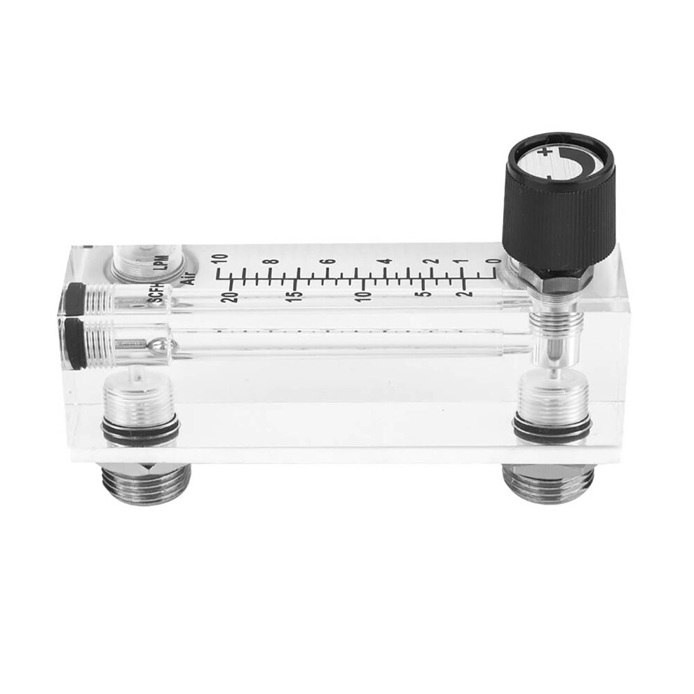 Lzm6t Acrylic Pmma Adjustable Panel Type Gas Flowmeter 1~10Lpm 1/4"Bsp M18*1.5 4031324660232