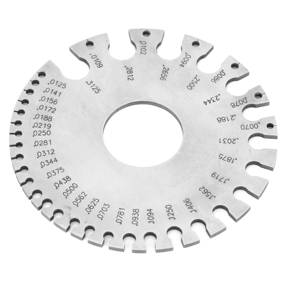 Stainless Steel 0-36 Wire Gauge 0.3125"-0.007ÂWire Thickness Ruler 8231324660836