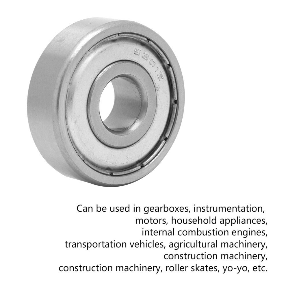 10Pcs 6301-Zz Sealing Bearing Steel Deep Groove Ball Bearing 12*37*12Mm 8701324661213