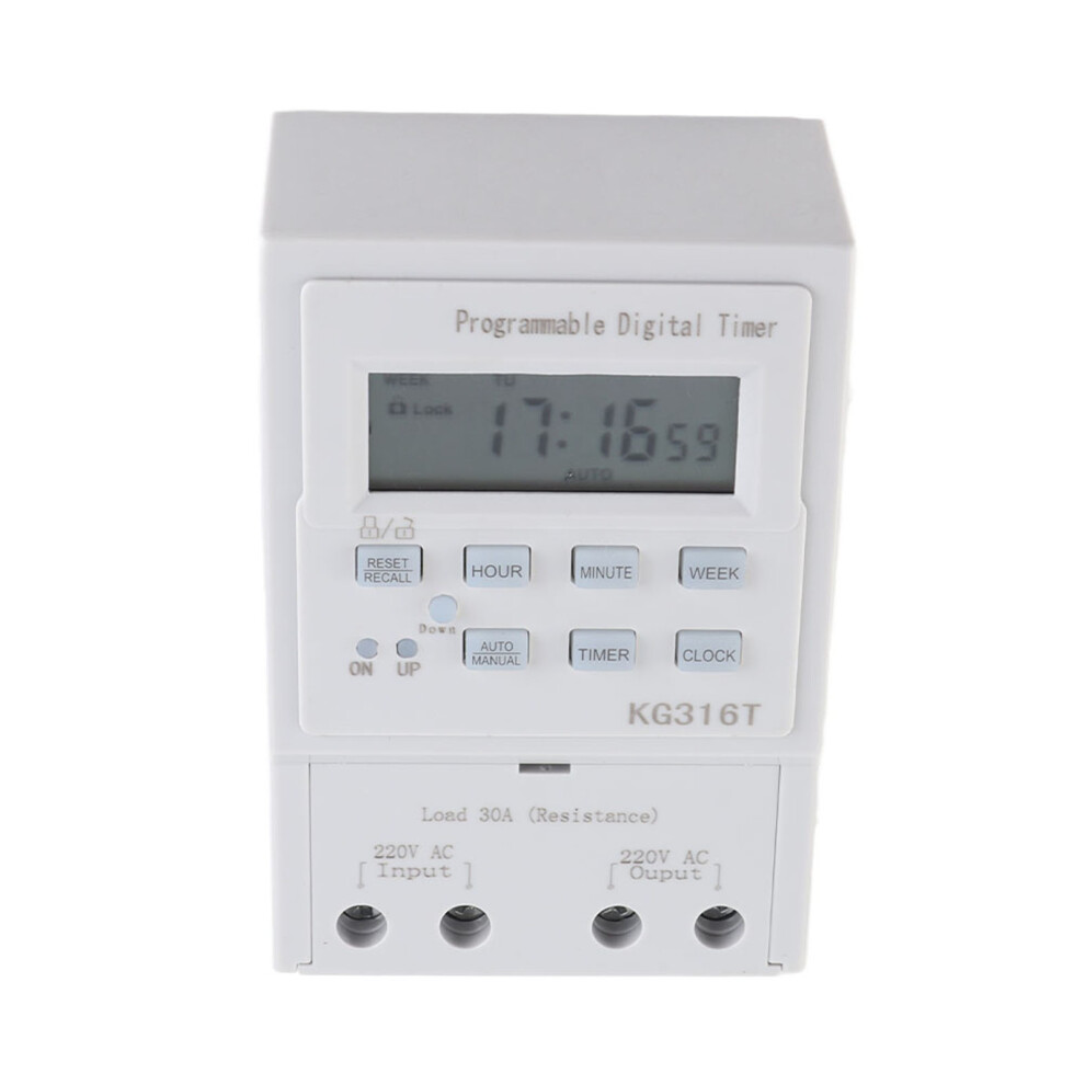 Mini Ac 220V 1W 30A Digital Timer Switch Programmable Control Timing Switch 7641324661305
