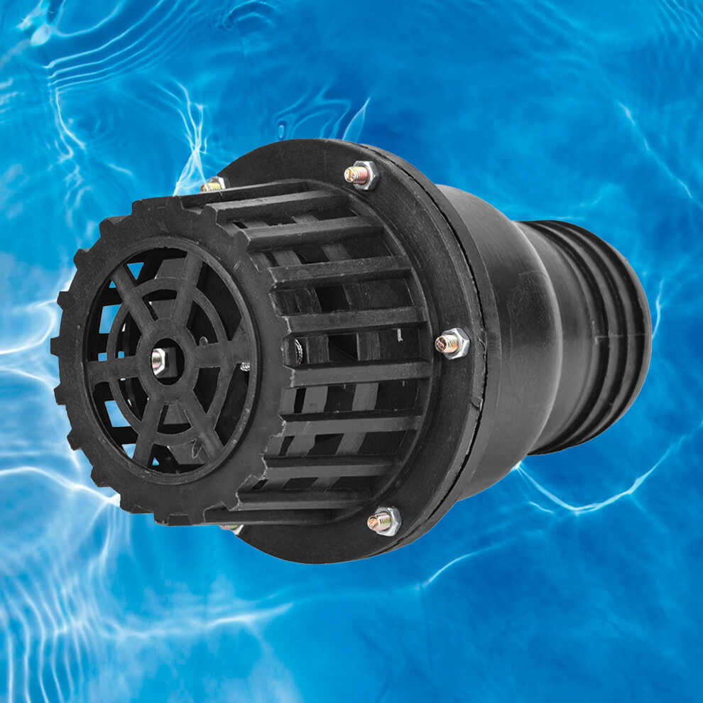 Water Pump Foot Valve Black Pvc Low Pressure Flat Check Valve For Fluid Machine(3In) 3701324661317