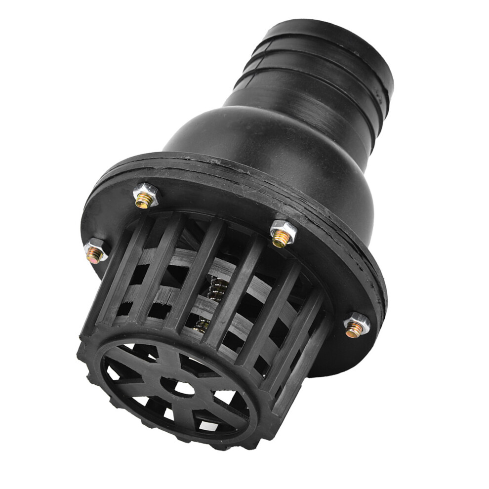 Water Pump Foot Valve Black Pvc Low Pressure Flat Check Valve For Fluid Machine(2In) 8131324661232