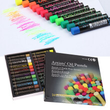24 Pcs Oil Pastel Fluorescent Metallic Mixing Coloured Was Chalk Oil Painting Tool