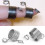 2Pcs Stainless Steel Coiled Knitting Thimble Guide Finger Ring Knitting Crafts Tool Accessories 1