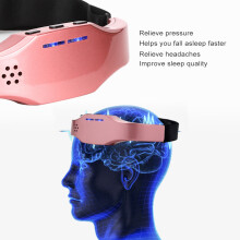 Wireless Intelligent Migraine Pressure Relief Sleep Insomnia Head Therapy Massage Device (Pink)