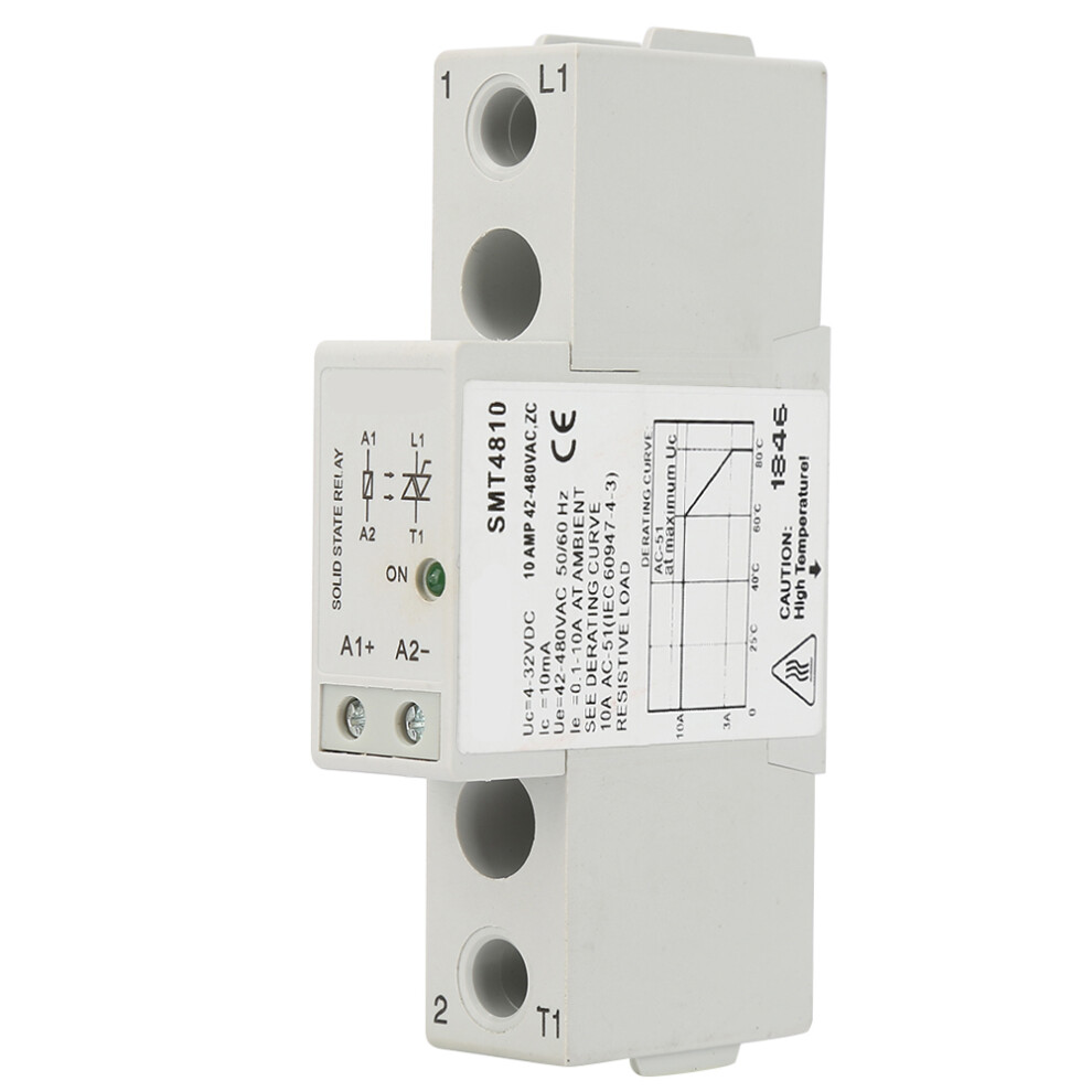 Smt48 Din Rail Solid State Relay Board Dc Control Ac Ssr Relay Switch Module(Smt4810) 6921324660579