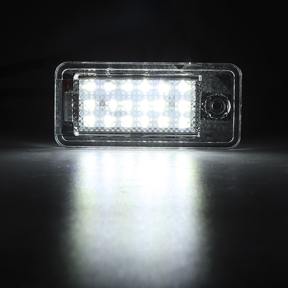 1 Pair Led Rear License Number Plate Lights Lamp Fit For Audi 4391324663795