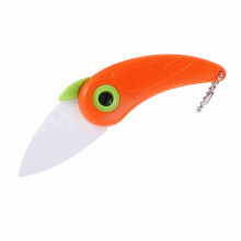 Mini Bird Kitchen Fruits Vegetable Ceramic Folding Pocket Knife Cutting Tools (Red)