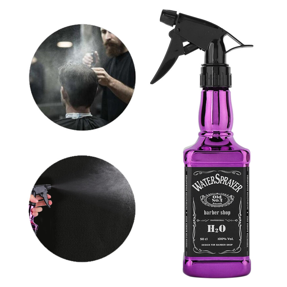 500ml Hairdressing Spray Bottle Salon Barber Hair Tools Home Gardening Water Sprayer(Rose Red)
