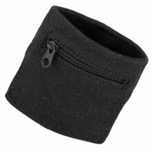 Unisex Wristband Keys Storage Zipper Pocket Sport Wrist Wallet Gym Running (Black)