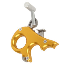 Archery Release Aids 3 Finger Grip Thumb Caliper Trigger for Compound Bow Accessory (Gold)