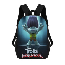 Trolls World Tour Branch Rucksack, lässiger Tagesrucksack, Schultasche, Büchertasche, Schulranzen, Rucksack,