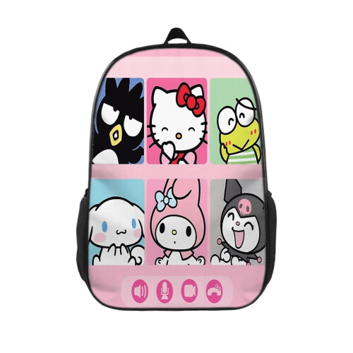 Xrten Kawaii, rugzak, grote capaciteit, schattige berenaccessoires, schooltas, multi-pocket-laptoprugzak voor tienermeisjes