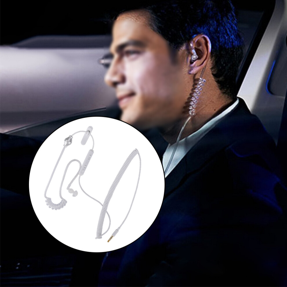 3.5Mm Anti Radiation Earpiece Air Tube Earphone Unilateral Reel Mini Built In Microphone 6921324666236
