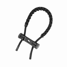 Verstellbares schwarzes Polyester-Bogenschieß-Handgelenksseil 23x7,5 cm langlebiges Seil