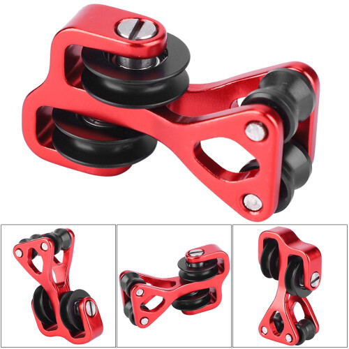 Aluminium Alloy Archery Compound Bow Cable Slide String Splitter Roller Glide Red 2