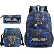 Minecraft Schulranzen Rucksack Federmäppchen Umhängetasche Dreiteiliges Set _33