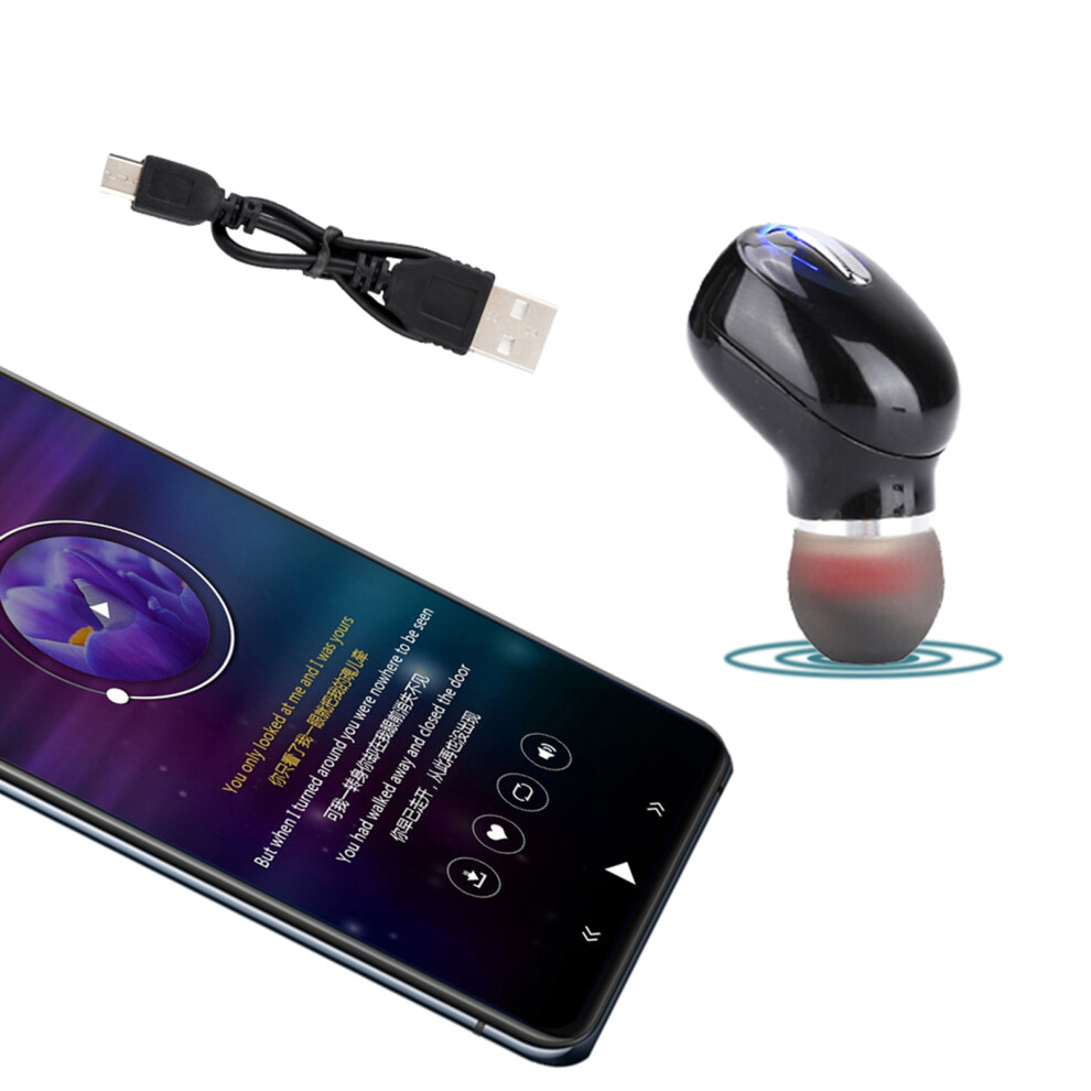 Mini Sports Wireless Bluetooth Headset Universal Earphones Headphones Earbuds(Black) Black 6911324667302