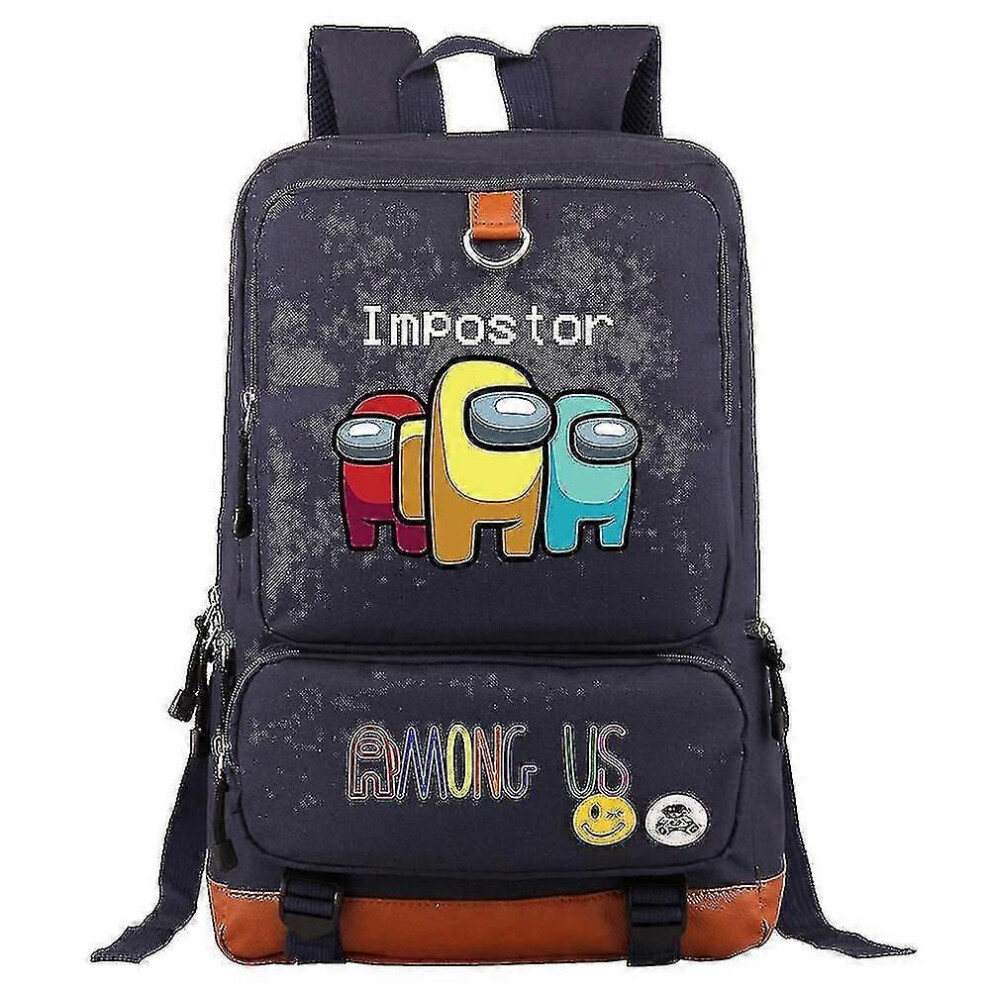 Zaino Scolastico Per Studenti Sjq Among Us Youth Student, Grande Capacità, 11 Blu Navy-image