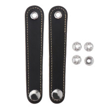 2pcs PU Leather Adjustable Straps Buckle for Accordion Cover in Black 11.6cm
