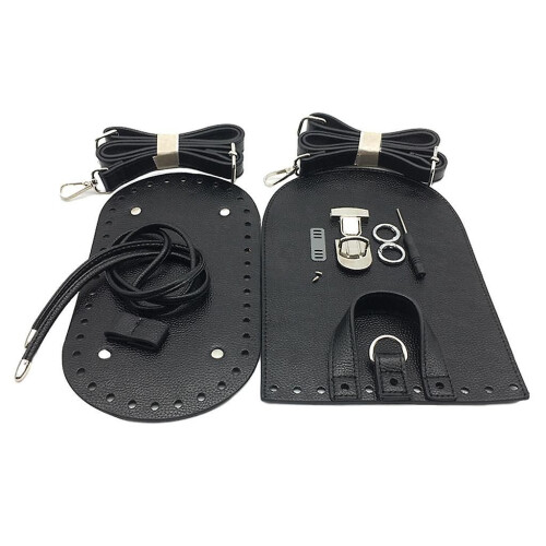 Leather Knitting Crochet Bag Nail Bottom Set for Backpack Bag Making Black