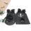 Leather Knitting Crochet Bag Nail Bottom Set for Backpack Bag Making Black 2