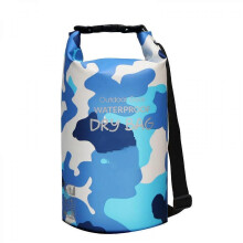 Camouflage blue 25L capacity Mountaineering Outdoor Waterproof Bucket Bag Beach Bag Swimming Bag Diving