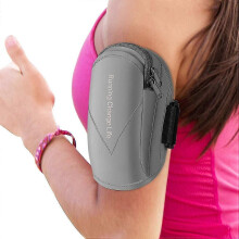 Night Running Sports Running Mobile Phone Arm Bag Fitness Wrist Bag Breathable Reflective Arm Beltgrey