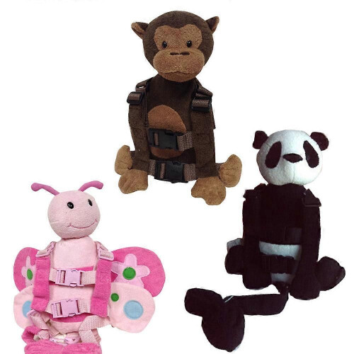 2 in 1 Toddler Leash Monkey Safety Harness Kids Backpack Childrens Walking 1