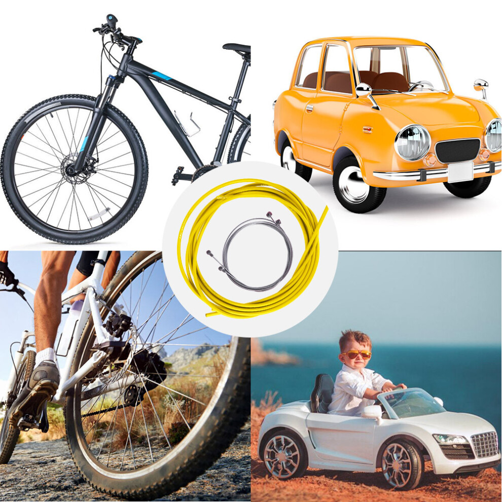 Bike Brake Shifter Cable Housing Set Brake Line Tube Kits Cycling Accessories(yellow)