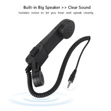 3.5mm Plug Handheld Speaker Mic HiFi Sound Shoulder/Handheld Retro Telephone Handset