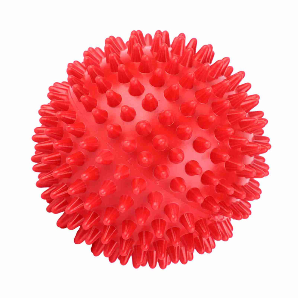 Red Durable Plastic Massage Roller Body Spiky Balls Fitness Finger Relax Tool 7.5Cm