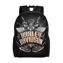 JG1824 Harley Davidson Rucksack Teenager Schultasche Canvas Notebook Rucksack Tasche Unisex
