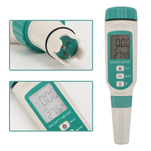 SMART SENSOR AR8012 Tragbares digitales Salinitätsmessgerät LCD-Display, 1,00-100ppt 2