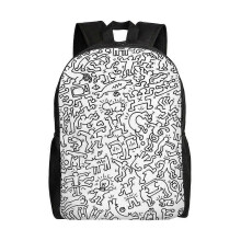 Keith Haring Rugzak Tiener Schooltas Canvas Notebook Rugzak Unisex-hjka1815