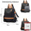 Damentasche, modischer, wasserabweisender Damenrucksack, einfacher Trend, große Kapazität, Reise-Computerrucksack 4