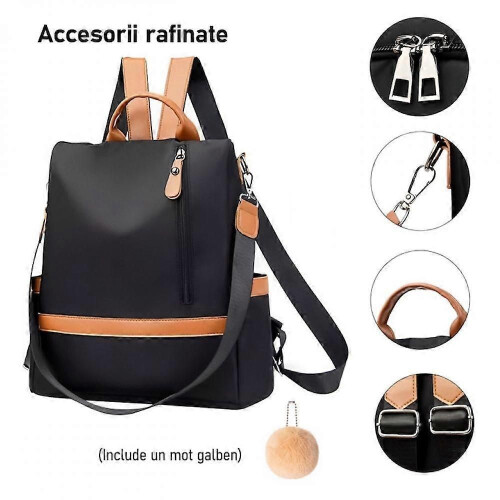 Damentasche, modischer, wasserabweisender Damenrucksack, einfacher Trend, große Kapazität, Reise-Computerrucksack 2