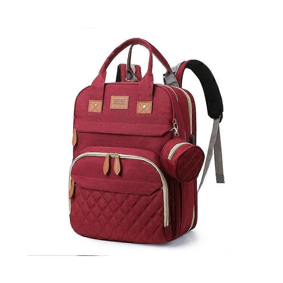 Sac momie pliable, sac à dos avec nacelle, pliable 900D, imperméable, lavable, rouge