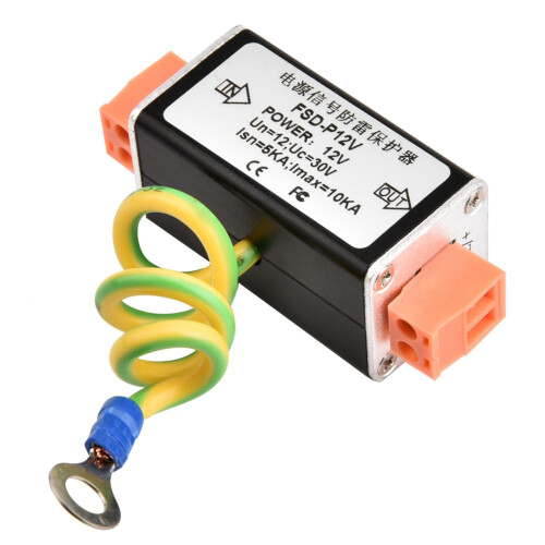 Single Channel Power Surge Protector Thunder Lighting Arrester Protection Device 12V 1