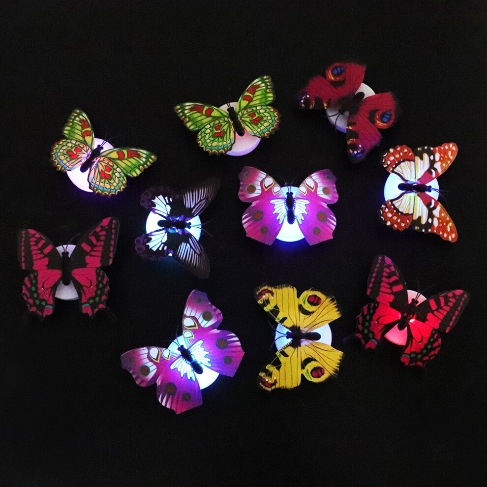 10Pcs Glowing Butterfly Luminous Wall Decals Diy Stickers Glow In The For Children Room Dark