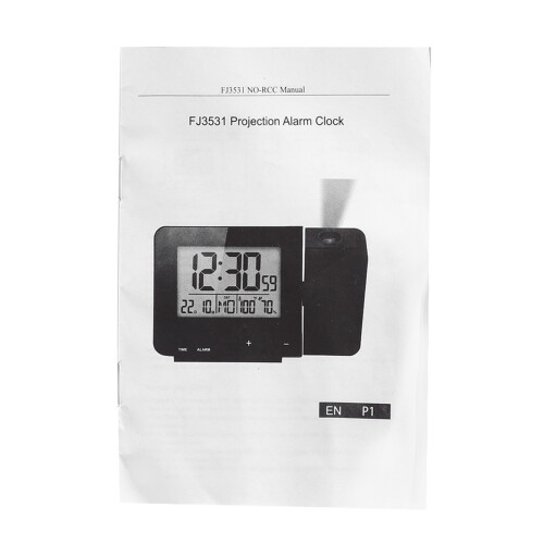 LED Multifunction Projection Digital Alarm Clock Temperature USB (Silver) 2