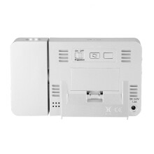 LED Multifunction Projection Digital Alarm Clock Temperature USB (Silver)