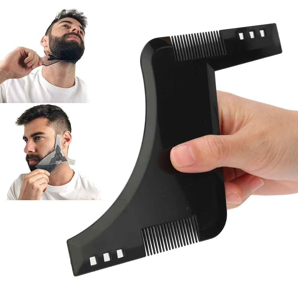 Unisex Black Men Beard Shaper Mustache Shaping Comb Trimming Guide Shaper Beard Styling Tool
