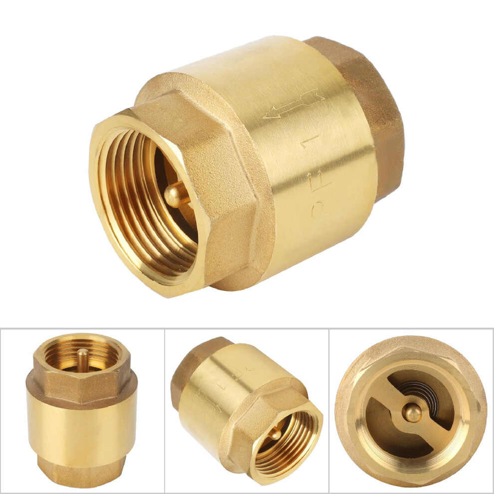 High Accuracy Brass Threaded One Way Non Return Check Valve For Water Gas Oil (G1'') 3321324673891
