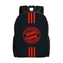 Bayern München Vielseitiger Rucksack Waschbarer Freizeitrucksack für Schüler Trendiger Oxford-Stoff