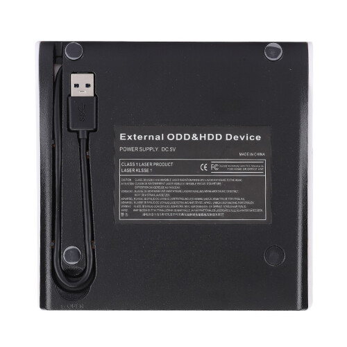 CD-Laufwerkgehäuse 9,5 mm USB 3.0, 5 Gbit/s Schwarz/Weiß 2