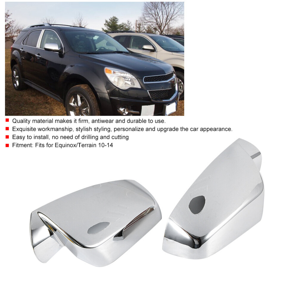 2Pcs Electroplate Side Rearview Mirror Half Cover Trim Fits For Equinox Terrain 10-14 7681324674745