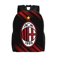 Sac à dos décontracté grande capacité pour homme, format K1378 AC Milan, idéal pour le collège ou le